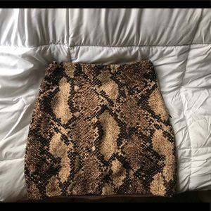 H&M Snakeskin Skirt